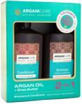 Arganicare Argán olajos és shea vaj sampon és kondicionáló készlet száraz vagy sérült hajra, Aganicare, 400 ml x 2