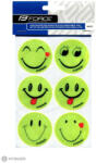 FORCE Smile fényvisszaverő matricák, neonsárga