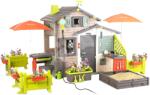 Smoby Căsuța Pietenilor ecologică cu grădină în culori naturale Friends House Evo Playhouse Green Smoby extensibilă (SM810229-A) Casuta pentru copii
