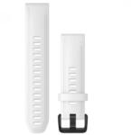 Garmin Fenix 6S óraszíj 20mm fehér szilikon fekete csat (QuickFit) (010-12865-00)