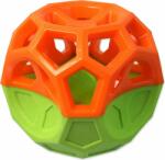 Dog Fantasy Minge de jucărie Dog Fantasy cu forme geometrice, portocaliu-verde scârțâit 8, 5 cm (454-31350)