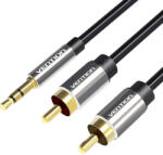 Vention Cablu audio 3.5mm tata la 2x RCA tata 3m Vention BCFBI negru (056462)