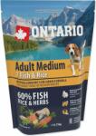ONTARIO Takarmány Ontario Adult Medium Fish & Rice 0, 75 kg (214-10673)