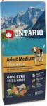 ONTARIO Takarmány Ontario Adult Medium Fish & Rice 12 kg (214-10678)