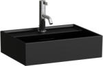 Laufen Kartell LAUFEN Mosdótál, alsó felülete csiszolt, egy csaplyuk, középen, Matt fekete H8183307161041 (H8183307161041)