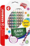 STABILO - Creioane EASYcolors pentru dreptaci - set 12 buc cu răzătoarea (4006381606035)