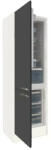 Leziter Yorki 60-as alulfagyasztós hűtős kamra szekrény fehér korpusz selyemfényű antracit fronttal (YKAFH60FHSA) - stuxi