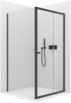 Cerano Varone, zuhanykabin tolóajtóval 120 (ajtó) x 80 (fal) x 195 cm, 6mm átlátszó üveg, fekete profil, CER-CER-DY505B-12080 (CER-CER-DY505B-12080)