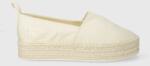 Calvin Klein Jeans espadrile PLATFORM ESPADRILLE ML BTW culoarea bej, cu platforma PPYH-OBD1KR_01X (YW0YW01378)