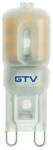 Gtv Lighting GTV LD-G93W24-45 LED izzó 3W, G9, 4000K, AC220-240V, sugárzási szög 360°, 240lm, 33mA (LD-G93W24-45)