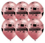 Qualatex Ballagási latex lufi 11" 28cm Ballagásodra szeretettel! , Chrome, pink, 6db (LUFI524566)