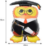  Ballagási óriás fólia lufi 71 cm bagoly (LUFI268666)
