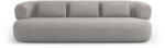 Micadoni Canapea Jenny cu 4 locuri si tapiterie boucle, gri deschis (MIC_4S_186_F1_JENNY7) Canapea