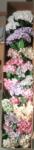 Minikek Hortenzia művirág csokor gumi életű, öt fejjel - Antik zöld