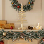 vidaXL tömör fenyő karácsonyfa dekorációnak 60 cm (357993)
