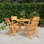 vidaXL Set masă pentru grădină, lemn masiv de tec, 5 piese (3155021) - comfy