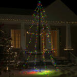 vidaXL 360 LED-es beltéri/kültéri kúp alakú karácsonyfa 143 x 250 cm (328595)