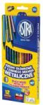 Astra Színes ceruza ASTRA hengeres metál 12 színű ajándék hegyezővel (312114002) - robbitairodaszer
