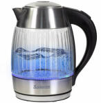 Salente StripeGlass, ceainic electric de 1, 8 l, oțel inoxidabil/glass, iluminare din spate albastră (STRIPEGLASS-BL) Fierbator