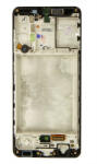 Samsung Galaxy A31 kompatibilis LCD modul kerettel, OEM jellegű, fekete (GH82-22761A)