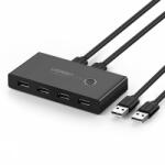 UGREEN KVM USB kapcsoló 2x4 USB 3.0 (fekete) - pixelrodeo