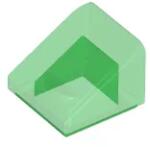 LEGO® 54200c20 - LEGO átlátszó zöld lap 1 x 1 x 2/3 méretű, lejtő (54200c20)
