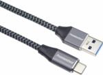 PremiumCord KU31CS3 USB-C apa - USB-A apa Adat és töltő kábel - Szürke (3m) (KU31CS3)
