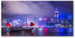  Wallmuralia. hu Akril üveg kép Hong kong éjjel 140x70 cm 4 fogantyú