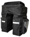 Merida BG-MD122 Big Pannier három részes táska csomagtartóra, levehető felső résszel, 78L, fekete