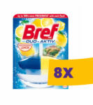 Bref Duo Aktiv WC illatosító gél 2 fázisú kosárral Citrom 50ml (Karton - 8 csg) (K00945)