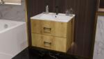 Meblohand NOEL fürdőszoba szekrény + mosdóval 80 cm artisan tölgy színben - sprintbutor
