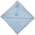  Babastar hímzett fürdőlepedő Waffle 70*70 cm - zsiráf kék
