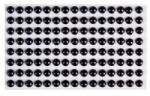  Öntapadós dekor gyöngy/strassz 7mm-es 120db/csomag fekete