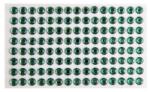  Öntapadós dekor gyöngy/strassz 7mm-es 120db/csomag smaragdzöld