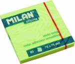 Milan Öntapadó jegyzettömb 76x76 mm 100 lap Milan neon zöld (A13173305)