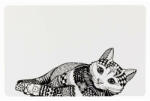 TRIXIE Tál alátét macska motívummal 44*28cm fehér/fekete