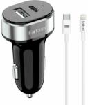 Earldom Зарядно устройство за кола Earldom ES-CC14, 1xUSB, 1xType-C, С PD Lightning кабел, Черен - 40355