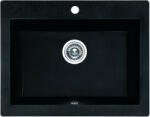 Laveo KOMODO fekete mosogató helytakarékos szifonnal (SRK_710A)