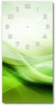  Wallmuralia. hu Függőleges üvegóra Zöld hullámok háttér 30x60 cm fehér