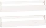 vidaXL 2 db fehér tömör fenyőfa fali cipőtartó 110 x 9 x 23 cm (833276) (833276)
