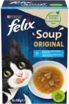 FELIX Soup Original halas válogatás kiegészítő nedves macskaeledel szószban, 6 x 48 g
