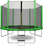 AGA Trambulină cu diametrul de 250 cm cu plasă de siguranță exterioară și scară - verde deschis - AGA SPORT TOP MR1560LD (K14687)