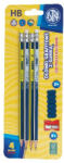 Astra Grafitceruza ASTRA HB 4 db/bliszter ajándék radírral, hegyezővel és ceruzafogóval (206120009) - papir-bolt