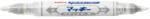Zebra Lakkmarker kétvégű ZEBRA Mckie olajbázisú extra fine 0, 7-1, 2 mm ezüst (07.03361)