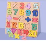  Puzzle incastru din lemn cu numere si operatii aritmetice (102392)