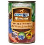 Happy&Fit Dog Konzerv Kacsa&Sonka Sütőtökkel&Aloe Verával 400g