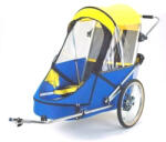 WIKE Remorca pentru biciclete 3in1 Wike Large pentru persoane cu dizabilitati, albastru si galben (3086)