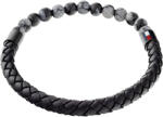 Tommy Hilfiger Brățară originală din piele cu obsidian 2790473