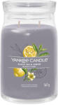 Yankee Candle Lumânare aromată Signature sticla mare Black Tea & Lemon 567 g