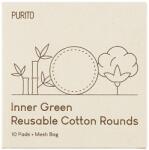 PURITO Tampoane bambus-bumbac Inner Green (Reusable Cotton Rounds) 10 buc